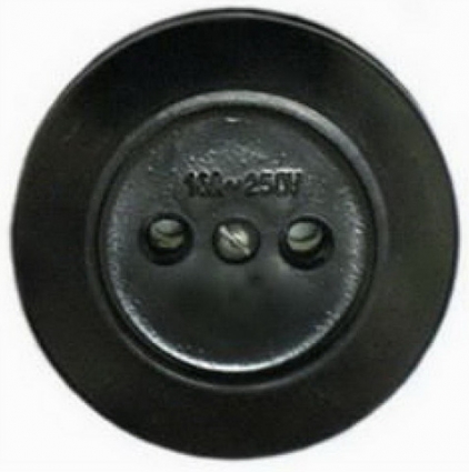 Розетка кругла зовнішнього монтажу (чорна) (DE-PA) 70001
