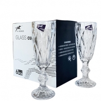 Набір бокалів д/шампанського Crystal 170мл*6шт. вис.19см ( G Horse)(YBCG-236)