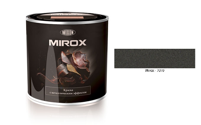 Краска с металлическим эффектом брезентово серый Mixon Mirox - 7010  0,75л