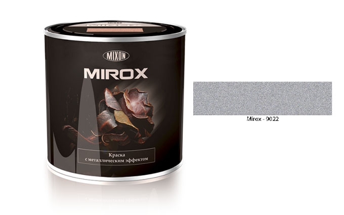 Краска с металлическим эффектом жемчужный светло серый Mixon Mirox - 9022  0,75л