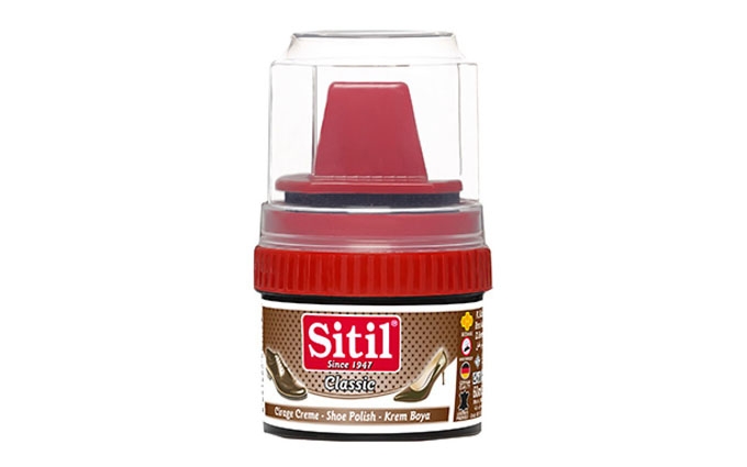 Крем-блеск для обуви "Sitil" темно-коричнев. 12шт/уп