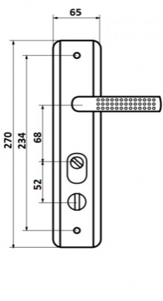 Ручка для бронированных дверей (универсальная) 36+ САП