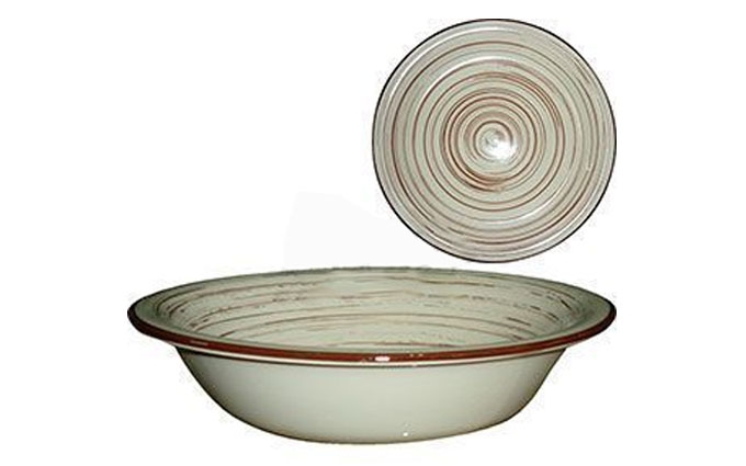 Кантри тарелка керамическая  белая 216мм глубокая
