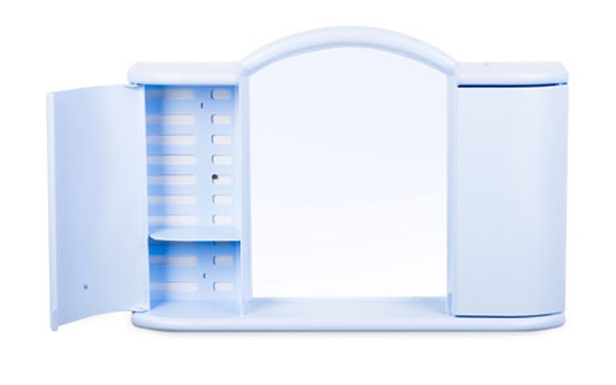 Шкафчик зеркальный Арго (светло-голубой) 596х410х108 мм