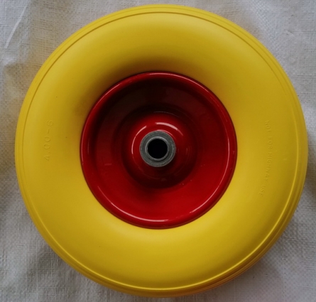 Колесо полиуретановое 4.0--6 (325/80мм) подшипник20 жовте 101355