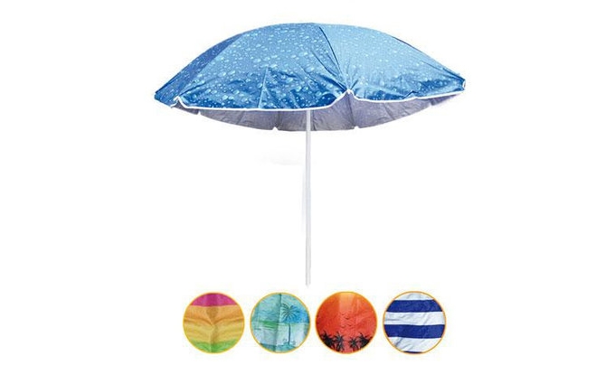 Зонт пляжный Д 1,8м Серебро+наклон (0035)