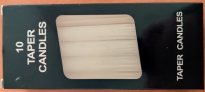 Свечи столовые белые картон 175 мм (10шт/упак)