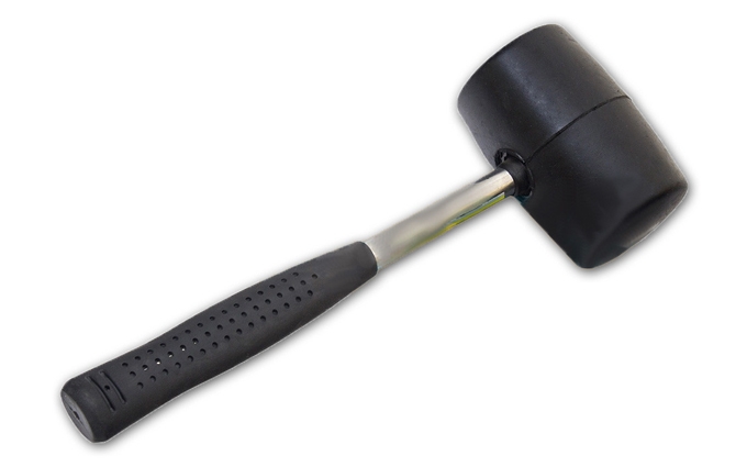 Киянка резиновая 680г 80мм, черная резина, метал. ручка НТ 232