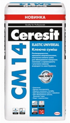 CM 14 Elastic Universal Еластична клеюча суміш для плитки Elastic Universal 25 кг