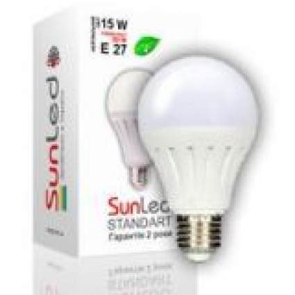 Лампа LED 15 вт стандарт Е27, 4100 К SunLed