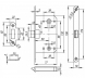 Корпус защелки розеточн. LH 96-50 P AB Бронза Box на 96мм пласт.язык ARMADILLO