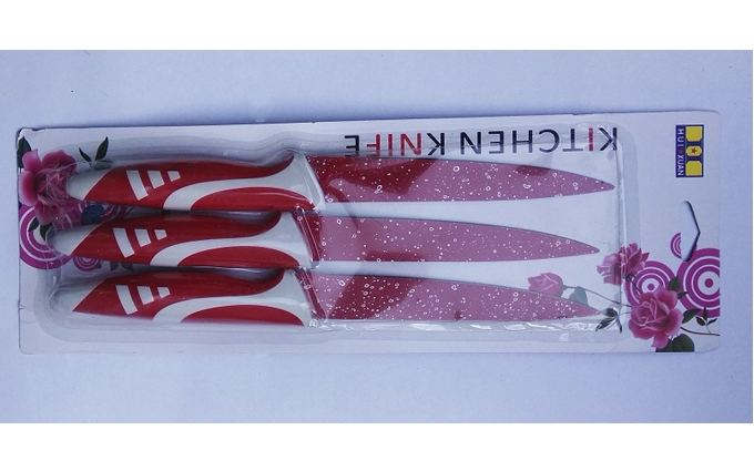 Набор кухонных металлокерамических ножей 3шт Е-364