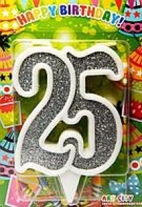 Свеча цифра на торт "25"