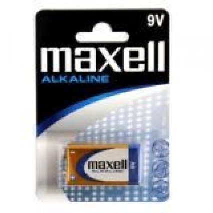 Батарейка алкалиновая Maxell 6LR61 крона блистер (1шт/уп 12кор)