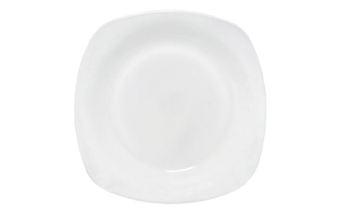 Белая 30101-02 Тарелка суповая 8,5 квадрат стеклокерамика