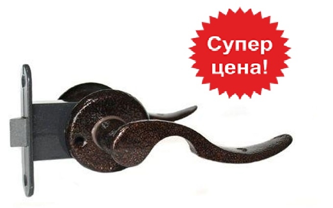 Ручка на розетке с механизмом ЗЩ- 2 фигурн ручка коричневая Тандем (Украина)