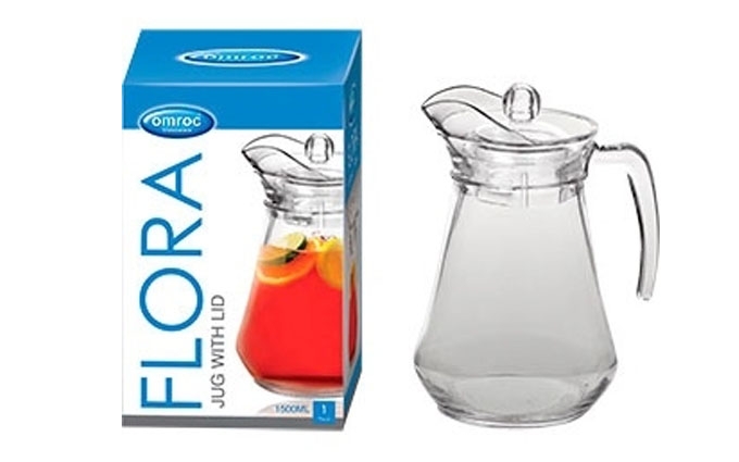 Глечик скляний 1,5л "Flora"