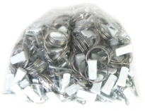 Шторные прищепки пластик с метал. кольцом 27мм (100 шт/уп)