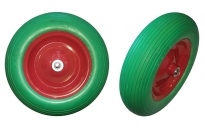 Колесо поліуретанове 3,50-8 зелене 16ммФортуна 976