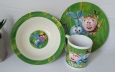 Набор детский 3пр. керамический (чашка-300мл, салатник-400мл, тарелка d-19см) Смешарики