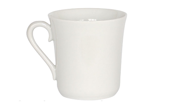 Чашка керамическая "Верона" белая конус 270мл
