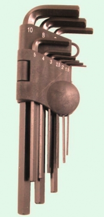 Ключи шестигранные  9шт СRV, 1,5-10,0мм LТ АК-Н-01