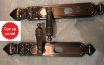 Ручка для бронированных дверей китайских резная антик бронза  правая AL(2шт/уп)