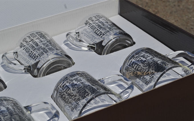 Набір кухлів скляних Nova"Кава" (1вид) 6пр.( 200мл*6 шт) в упаковці