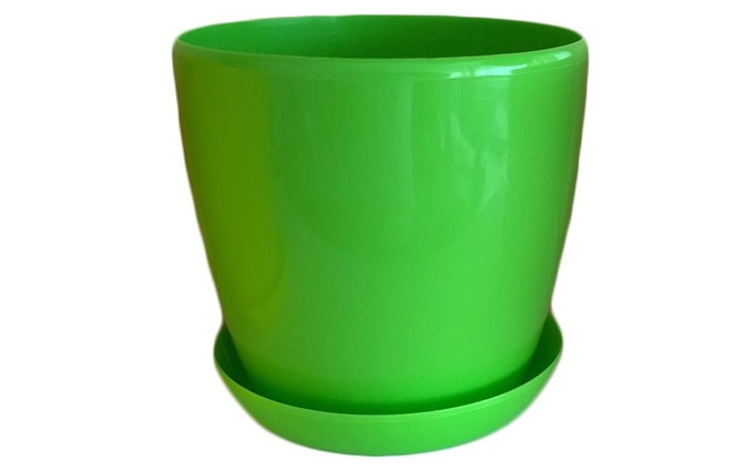 Глянец с подставкой (14см, 1,4л) зеленый