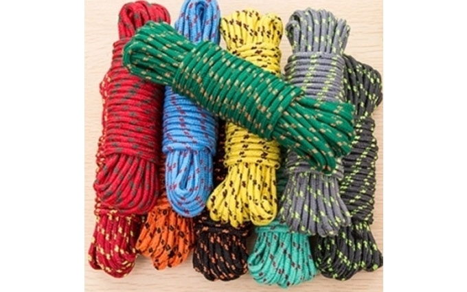 Веревка бельевая 10м Д3мм плетеная с наполнителем  цветная(10шт/уп)
